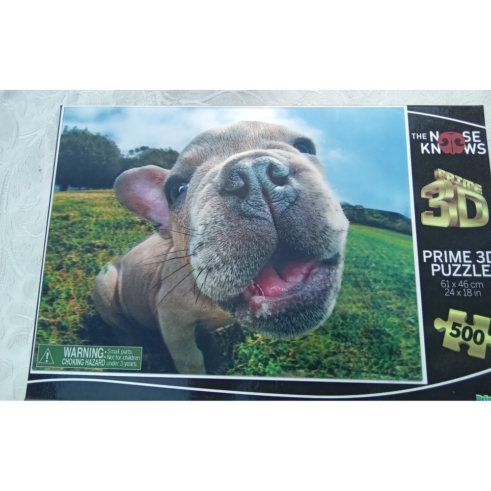 Prime 3D‎ Puzzle The Nose Knows Seth Casteel Dog 500 Pieces 24x18 New